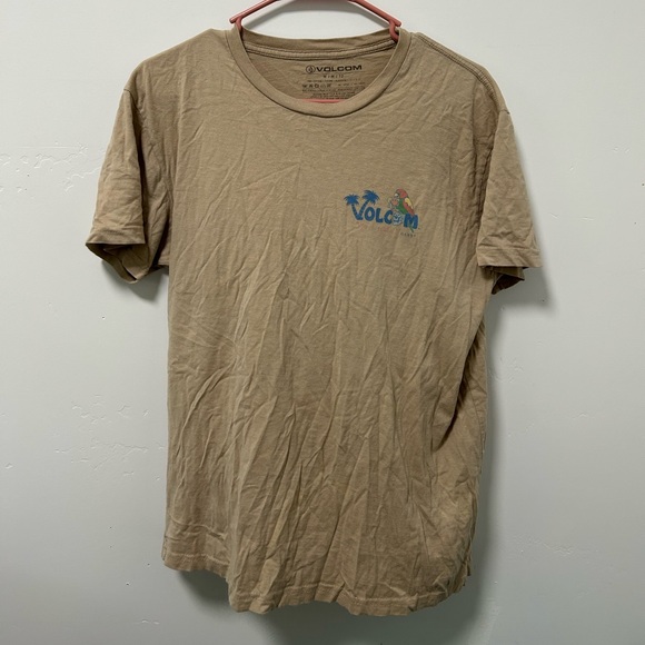 Volcom Men's Beige Graphic Tee - Picture 1 of 3